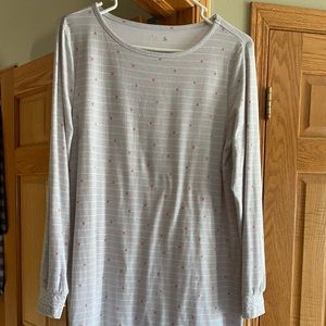 Gray/White Striped Sleep Gown : )